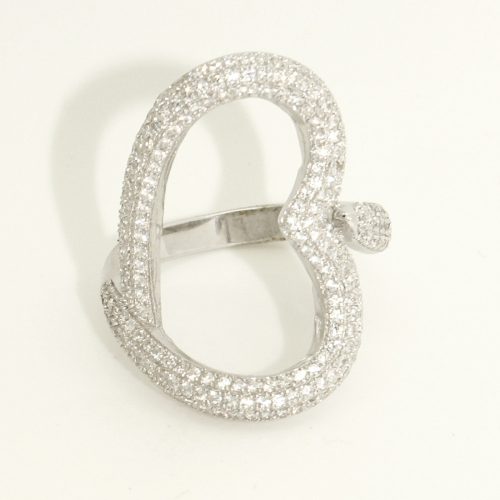 Szív alakú különleges ezüst gyűrű