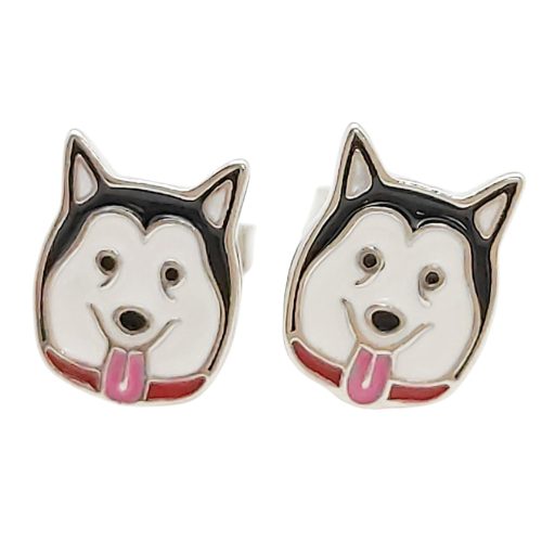 Husky színes ezüst fülbevaló