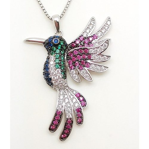 Csodaszép kolibri ezüst medál