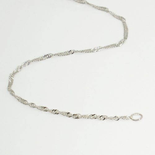Ezüst szingapúri lánc - 50 cm
