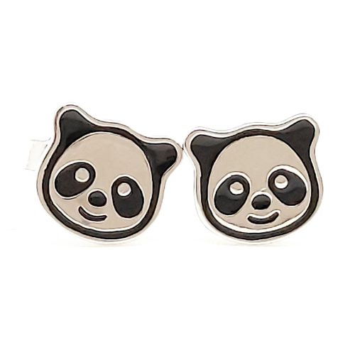 Panda ezüst fülbevaló
