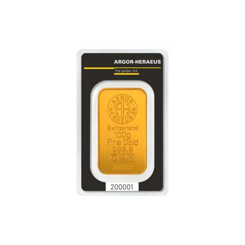 Argor-Heraeus aranytömb 100 gramm 